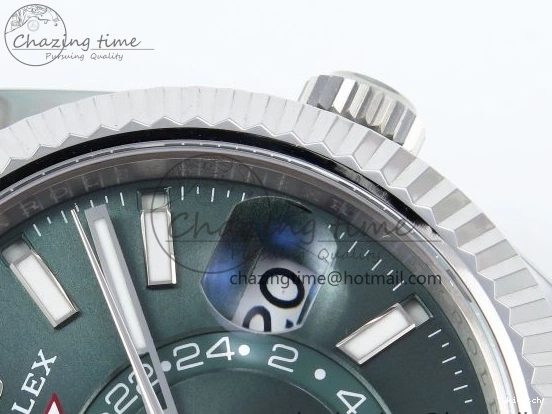 Sky-Dweller SS Green ZF 1:1 Bracelet A2824 326934 Best 904L SS on Edition Dial 0512